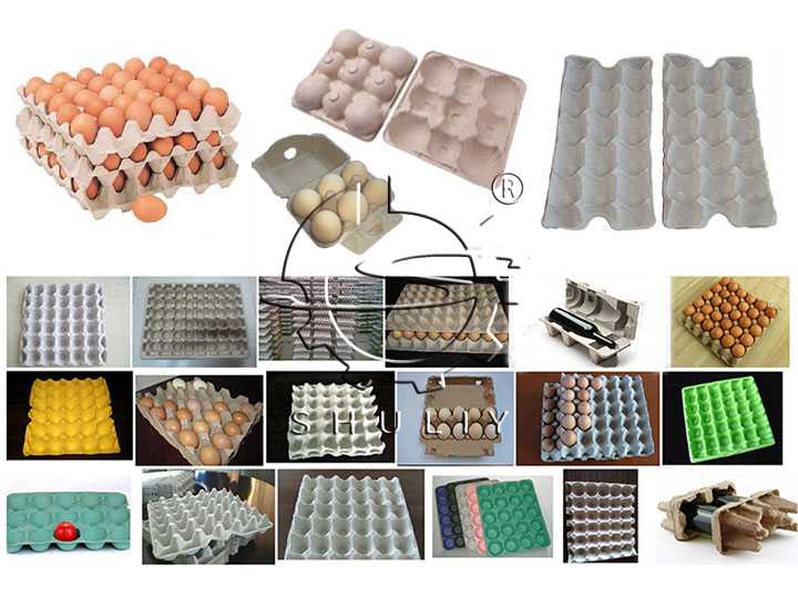 final products of egg tray production line