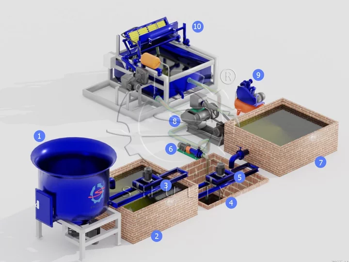 egg tray production line